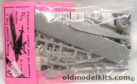 12 Squared 1/72 Morane-Saulnier Type L - Bagged, 2-18 plastic model kit